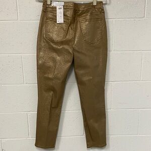Chico's Shimmering Gold Cropped Jeans